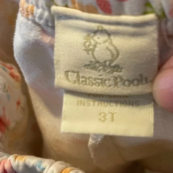 Classic‎ Pooh 3T cream/yellow floral elastic waist 100% cotton A line skirt - Picture 2 of 5